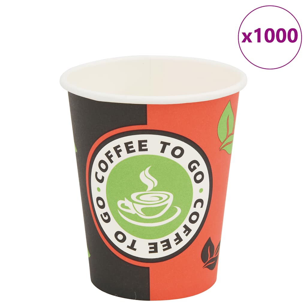VidaXL tasses à café jetables papier 240 ml (8 oz) 1000 pcs