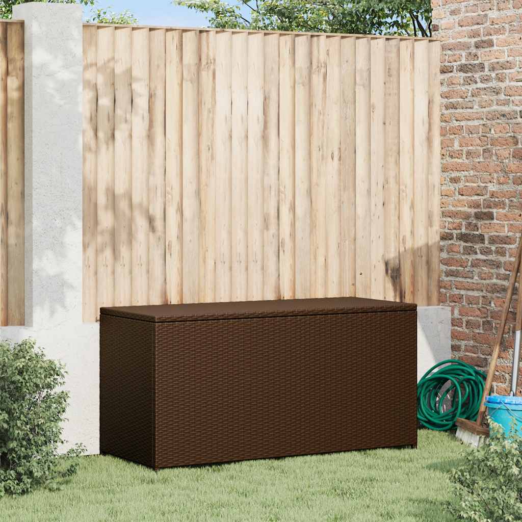 Vidaxl tuinbox 120x50x60 cm poly rattan bruin