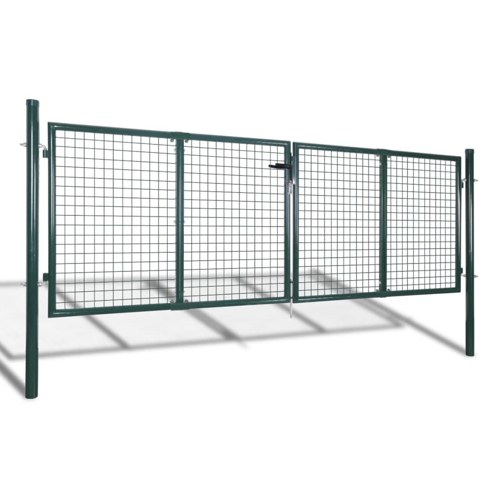 Vidaxl Port 306x175 cm en acier vert