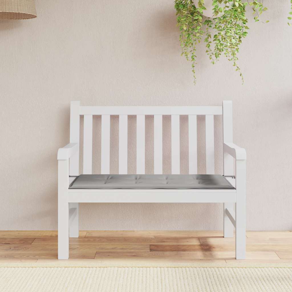 Vidaxl jardin banc coussin 100x50x4 cm oxford tissu gris