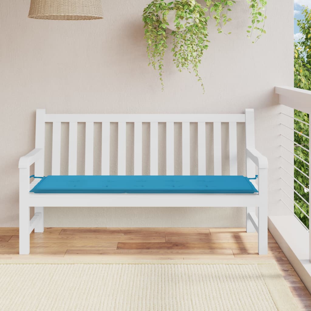 Vidaxl jardin banc coussin 150x50x3 cm oxford tissu bleu