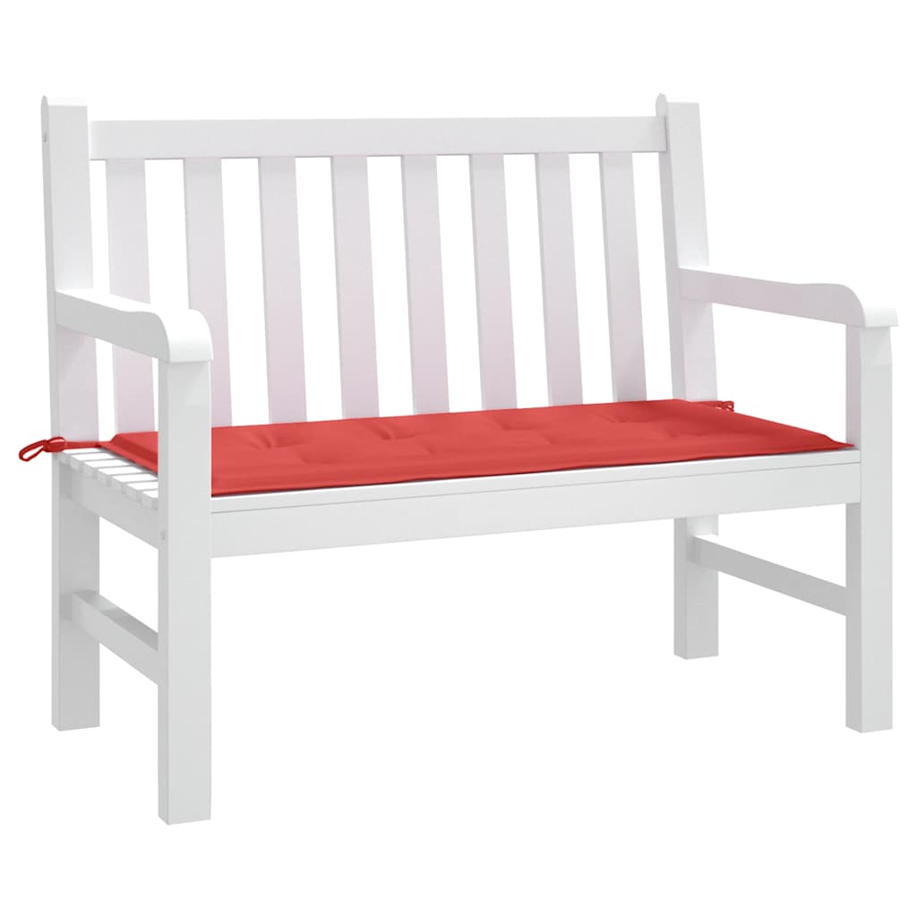 Vidaxl jardin banc coussin 120x50x4 cm oxford tissu rouge