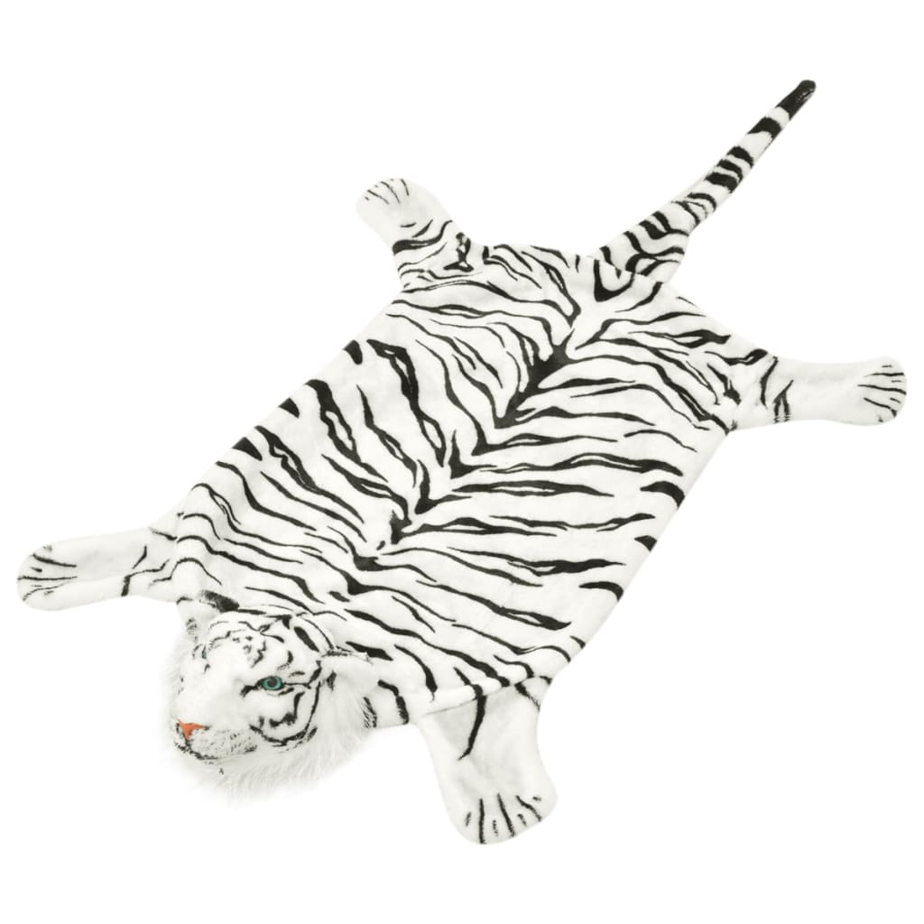 Vidaxl Tiger Floor peluche 144 cm blanc