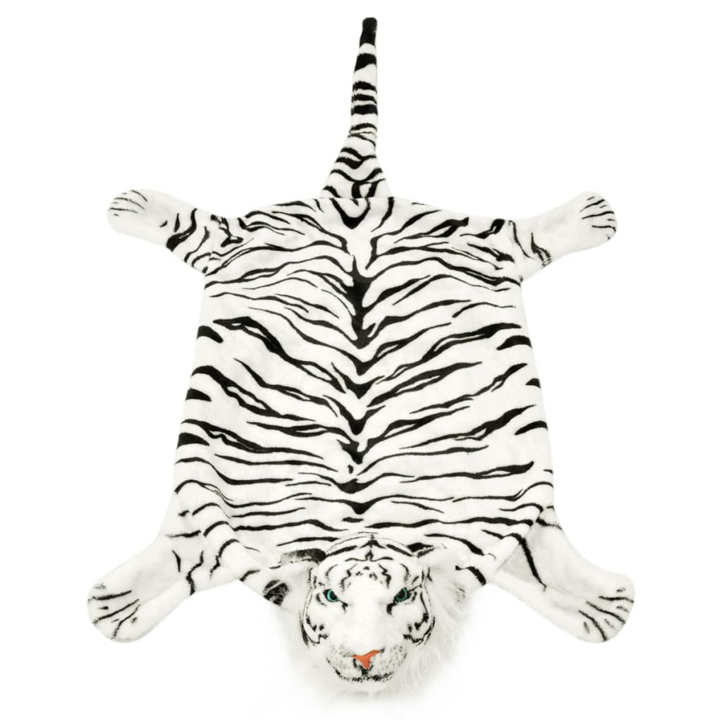 Vidaxl Tiger Floor peluche 144 cm blanc