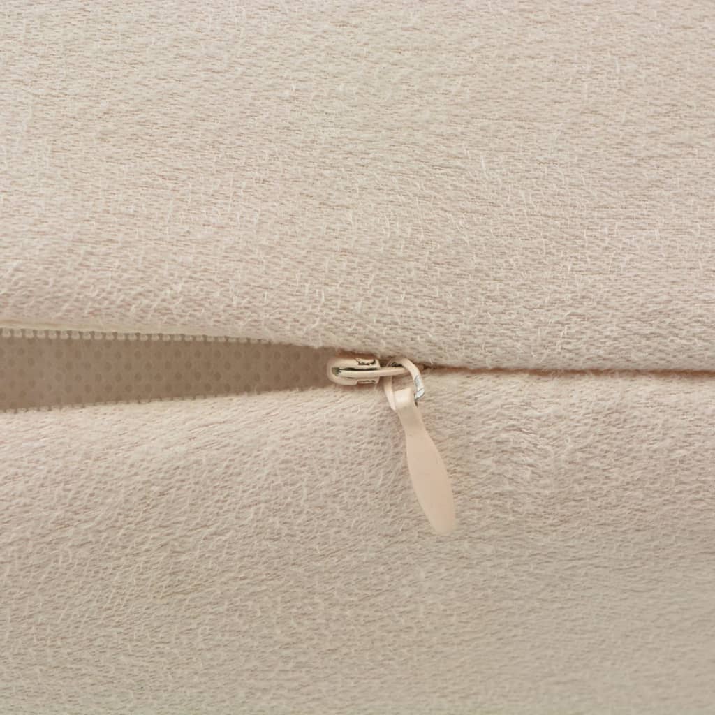 Coussin vidaxl couvre 4 pièces d'imitation beige suède 50x50 cm polyester