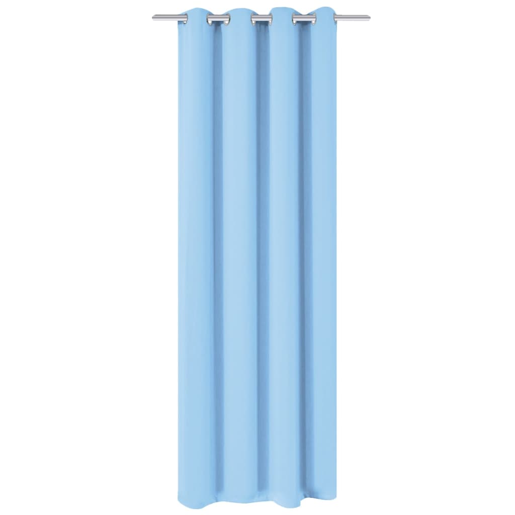 VidaXL rideau avec anneaux métalliques occultant 270x245 turquoise