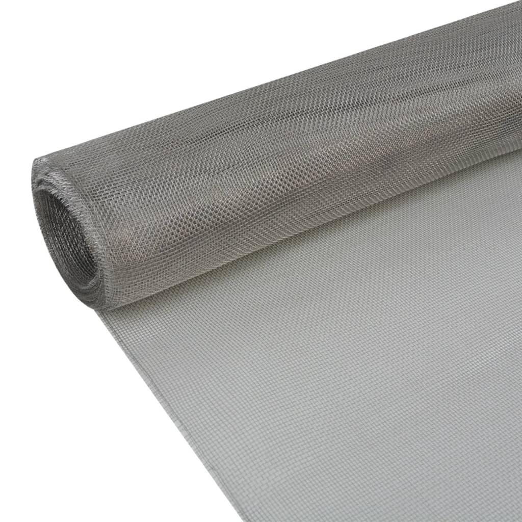 Vidaxl Mesh 100x500 cm en acier inoxydable en argent coloré