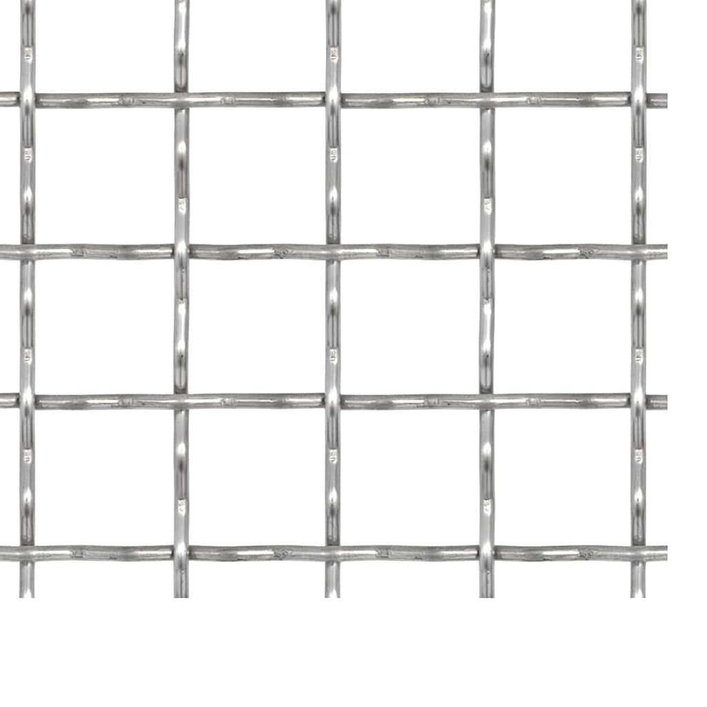 Fidaxl Fense Fence Mesh 50x50 cm 21x21x2.5 mm en acier inoxydable