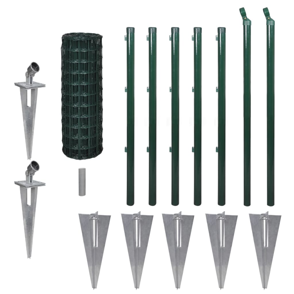 Vidaxl Euro Hek 10x0,8 m en acier vert