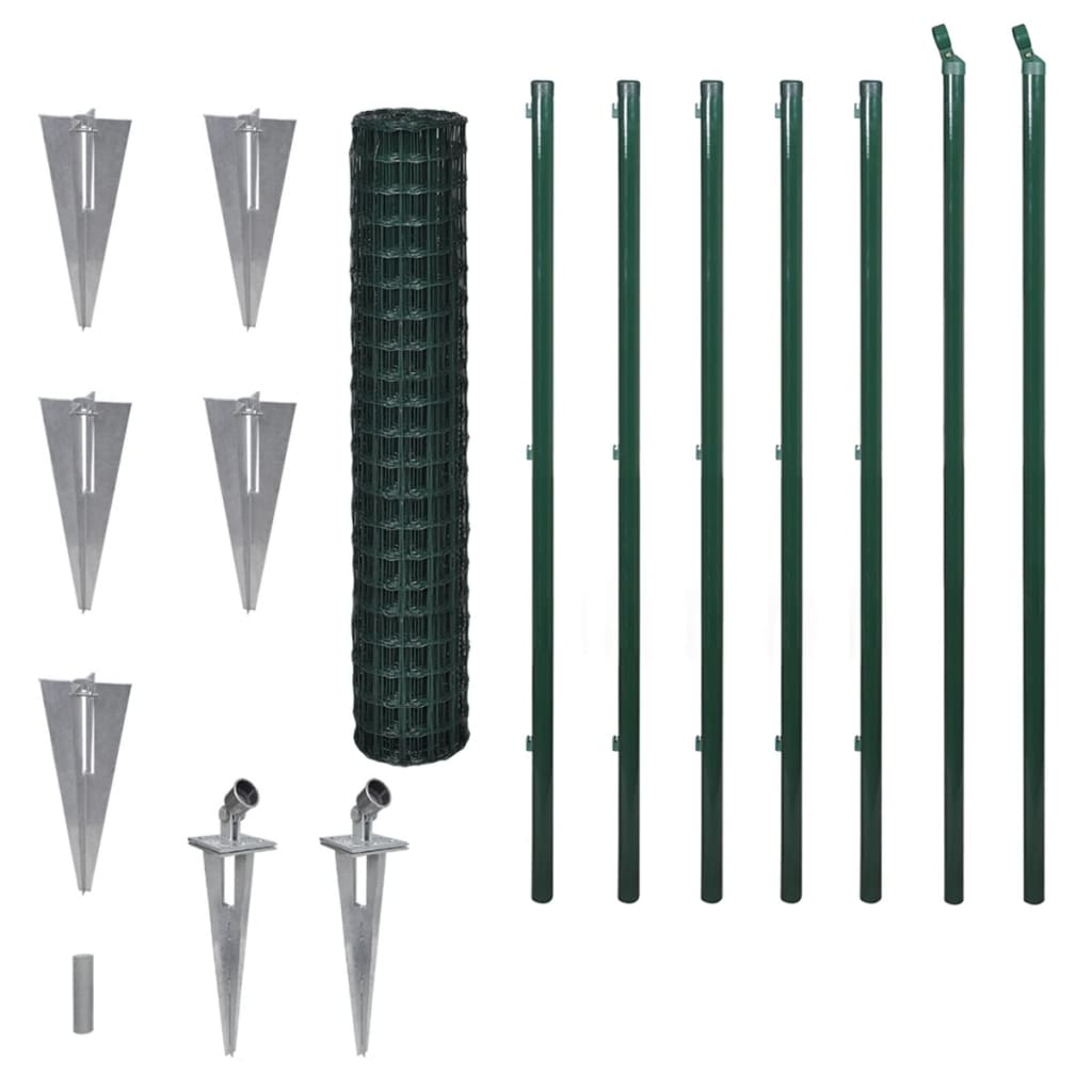 Vidaxl Euro Hek 10x1,5 m en acier vert