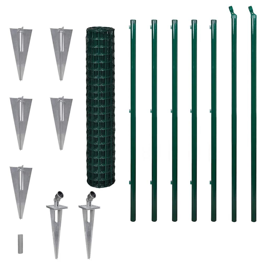 Vidaxl Euro Hek 10x1,5 m en acier vert