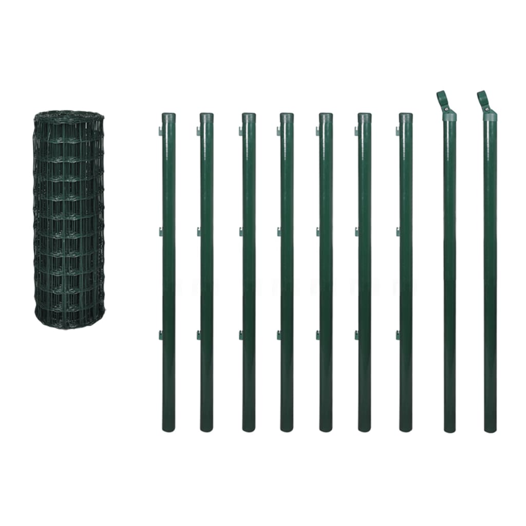 Vidaxl Euro Hek 10x1 m en acier vert