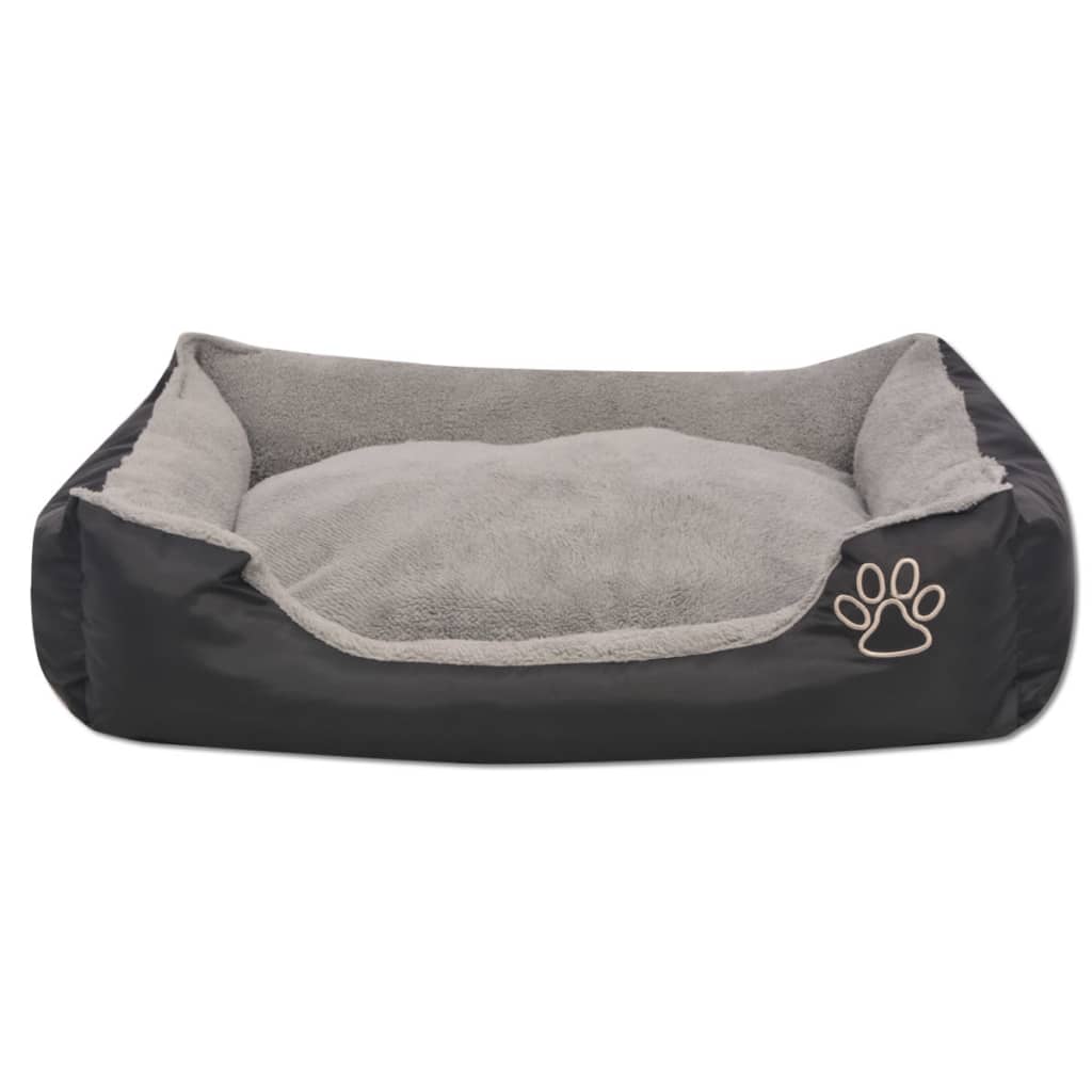 Lit de chien vidaxl avec oreiller rembourré taille s noir