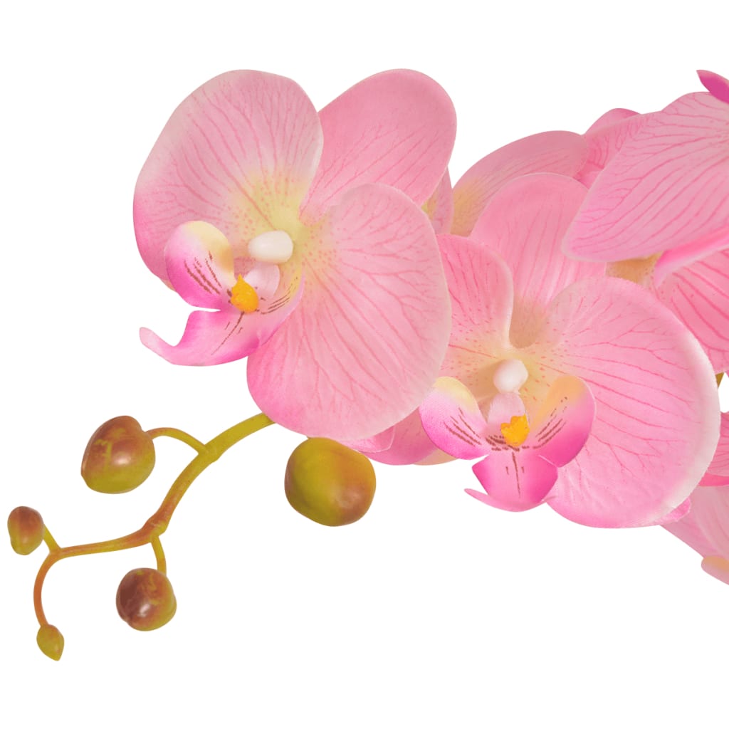 Vidaxl Orchidée de la plante artificielle avec pot 65 cm rose