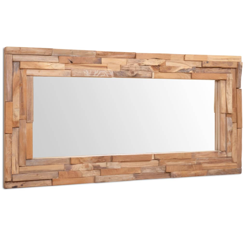 Vidaxx miroir décoratif rectangulaire 120x60 cm bois de teck