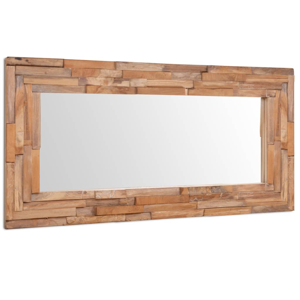 Vidaxx miroir décoratif rectangulaire 120x60 cm bois de teck