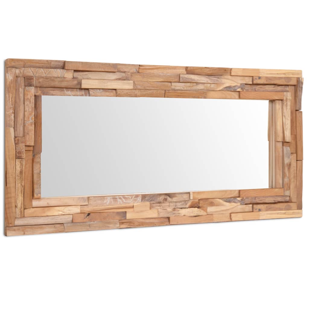 Vidaxx miroir décoratif rectangulaire 120x60 cm bois de teck