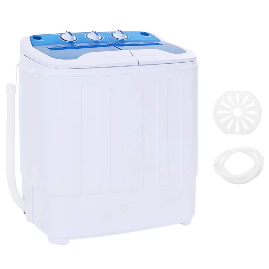 Vidaxl mini machine à laver avec du tambour double 5,6 kg