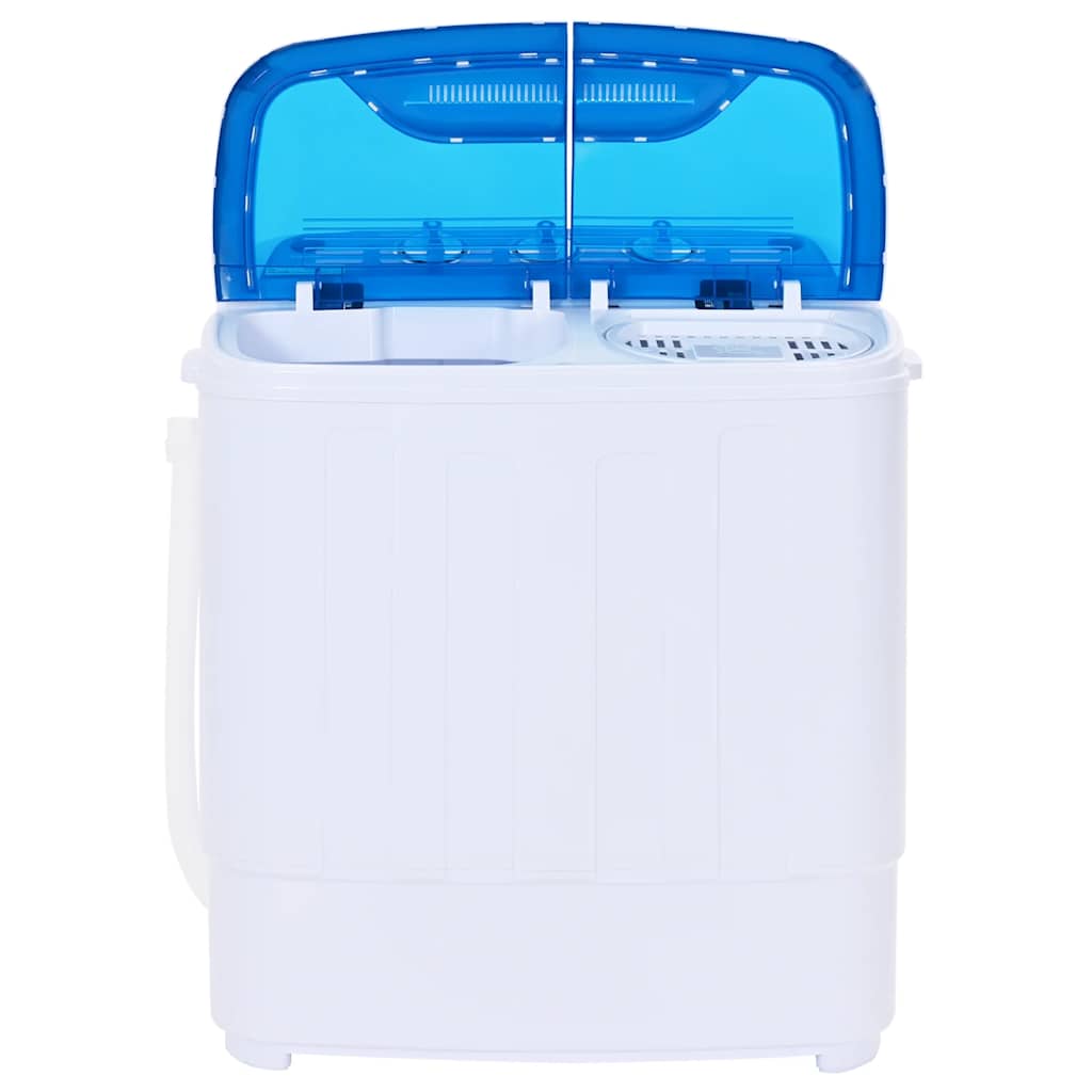 Vidaxl mini machine à laver avec du tambour double 5,6 kg