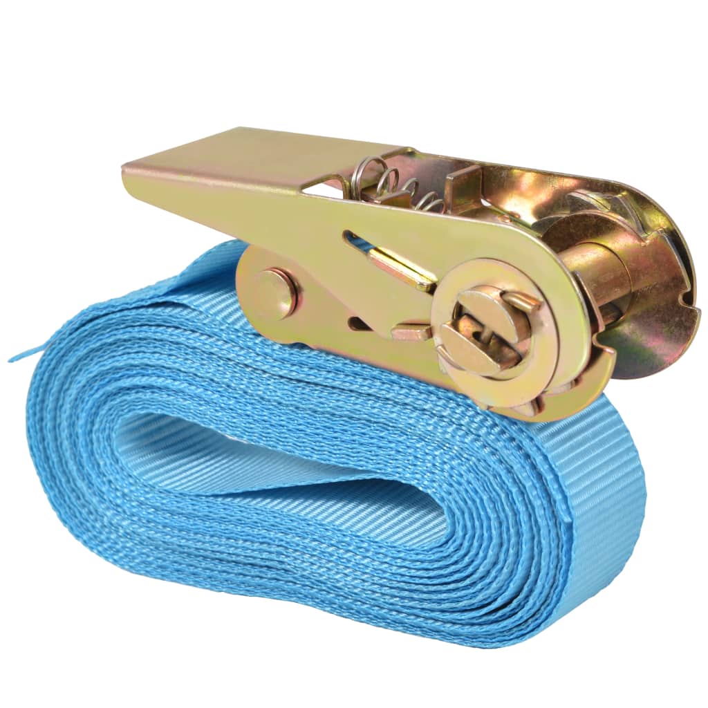Sangles de tension VidaXL 0,8 tonnes 4mx25mm bleu 10 pcs