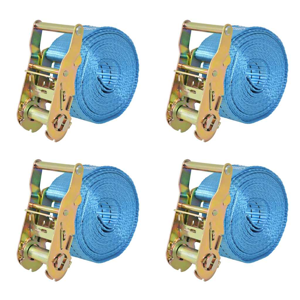 Vidaxl sangles de tension 2 tonnes 6mx38mm bleu 4 pcs
