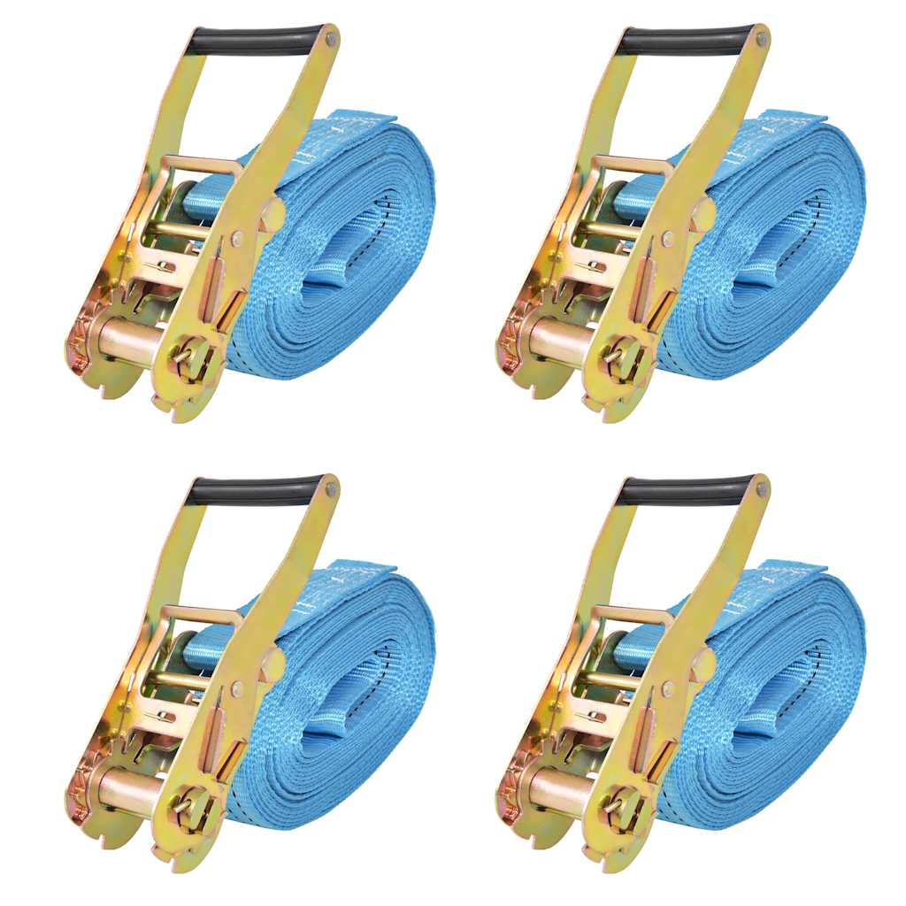 Vidaxl sangles de tension 4 tonnes 8mx50mm bleu 4 pcs