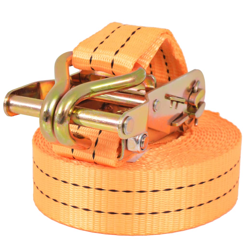 Vidaxl sangles de tension 1 tonne 6mx38mm orange 10 pcs