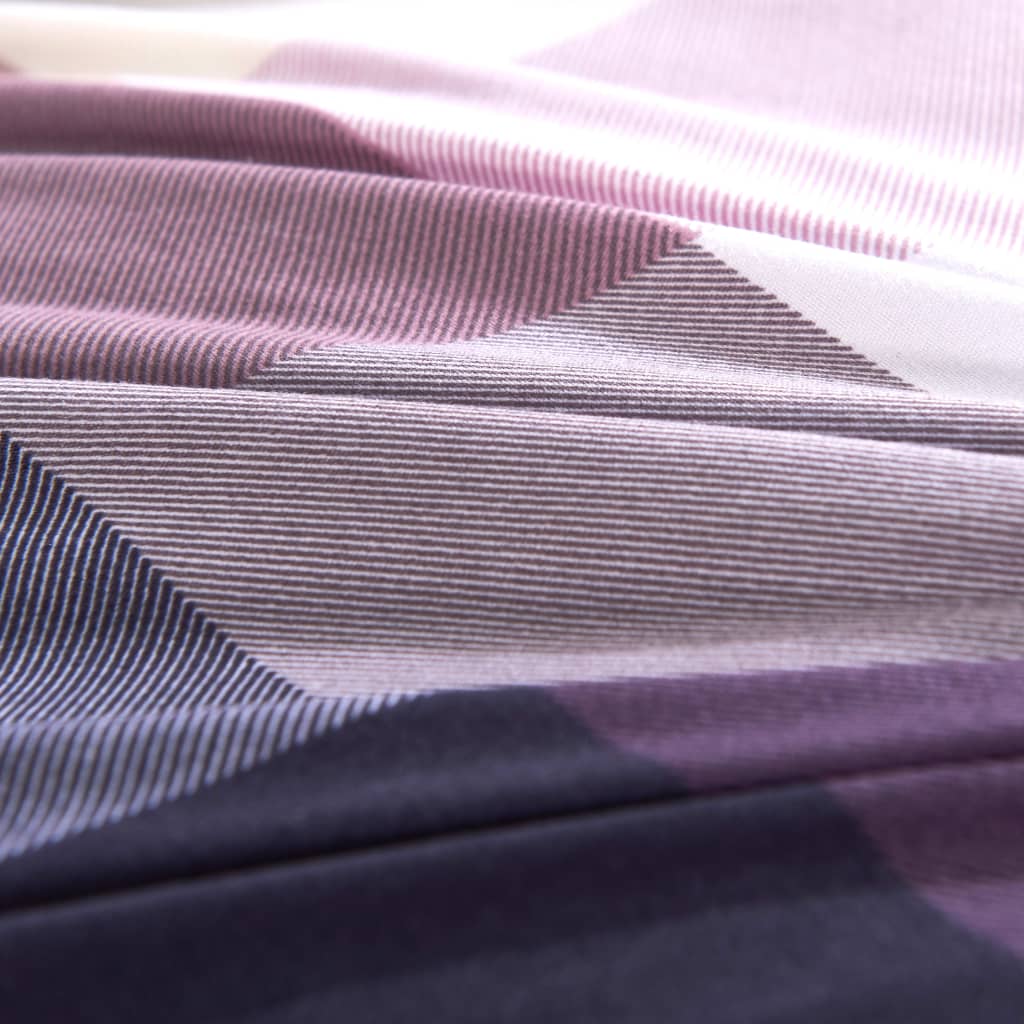VidaXL Ensemble de housse de couette imprimé diamant 155x220 80x80 cm violet