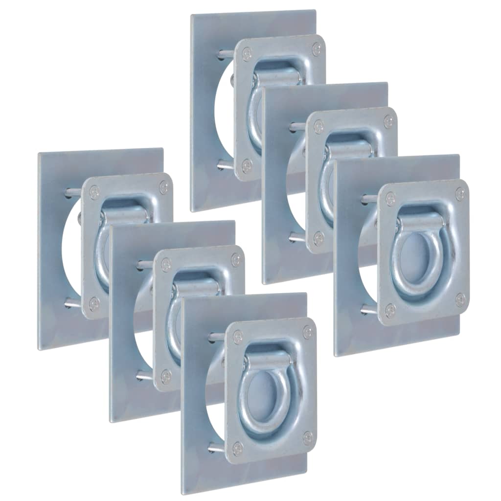Anneaux de montage Vidaxl pour la remorque 2000 kg en acier galvanisé 6 pcs