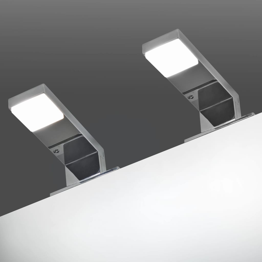 Lampe miroir vidaxl 2 w blanc froid 2 pcs