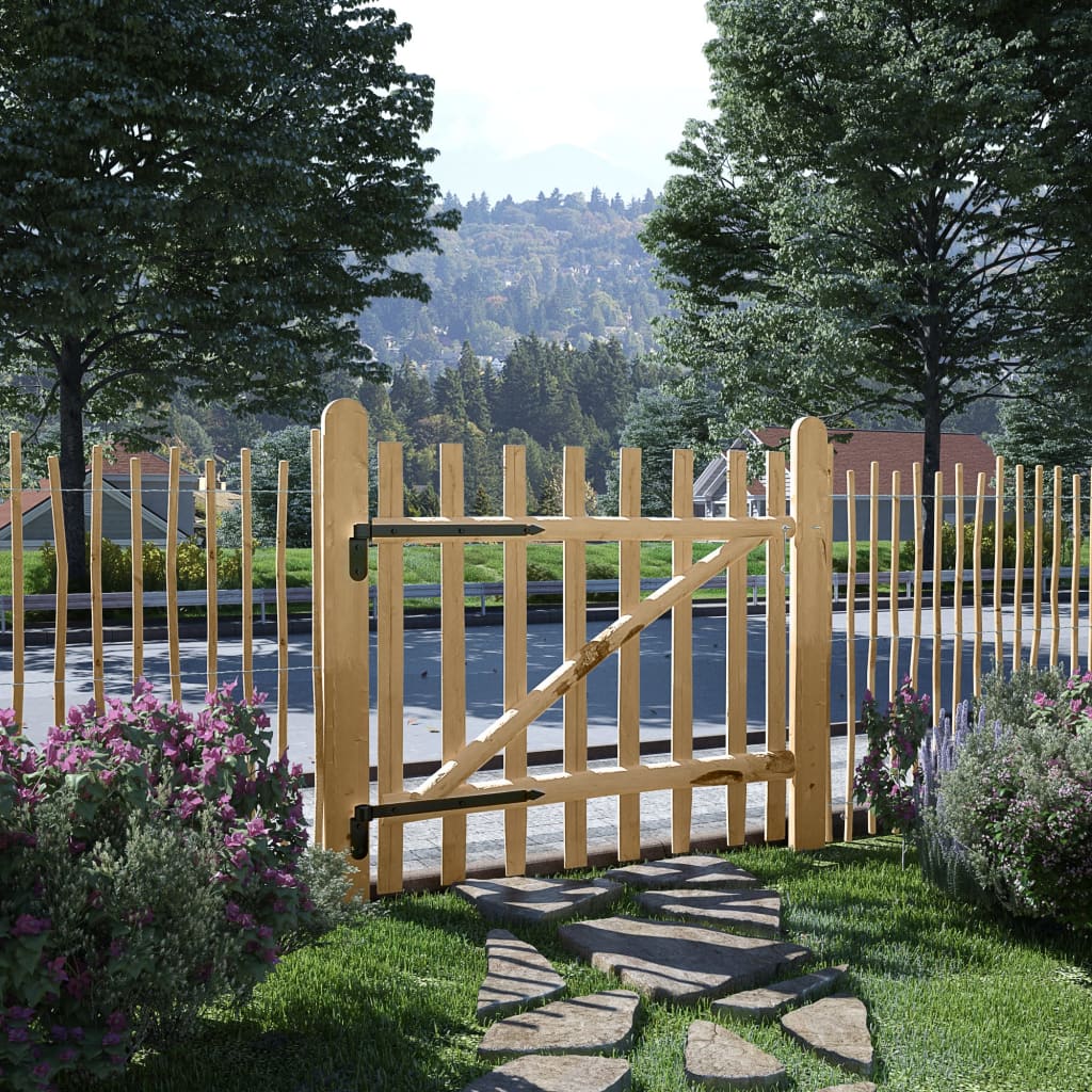 Port vidaxl seulement 100x90 cm en bois de noisetier