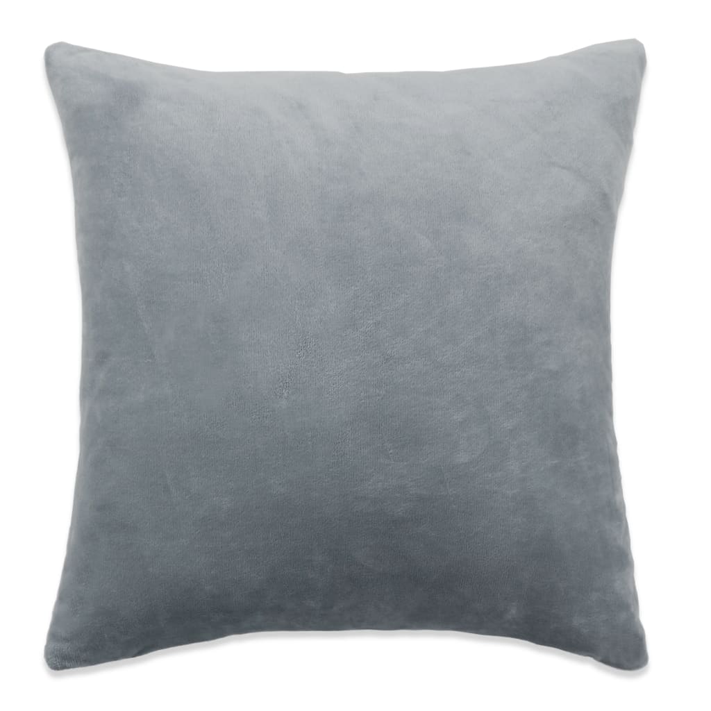 Vidaxl 2 pièces décoratives ensembles de coussin 45x45 cm gris