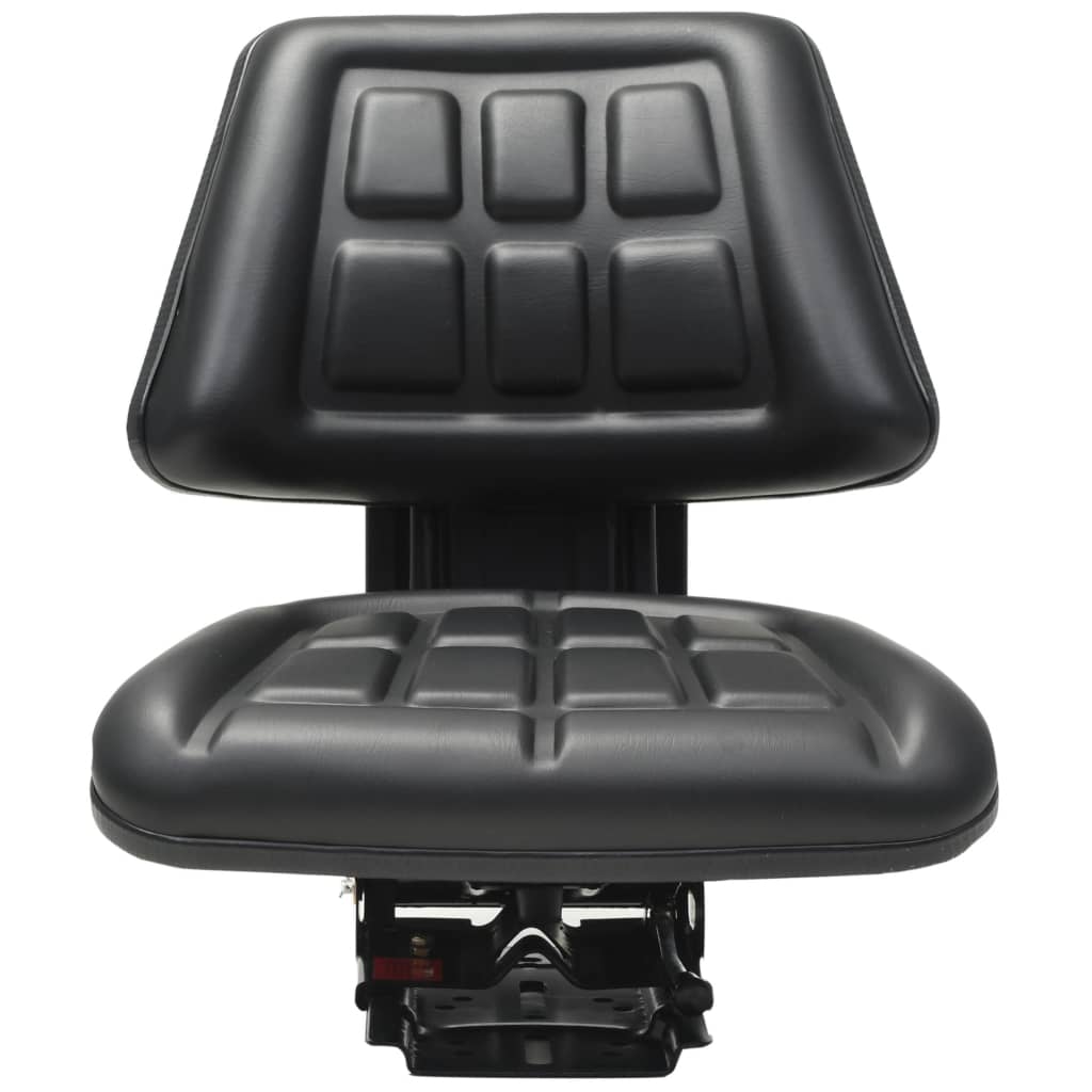 Chaise de tracteur Vidaxl avec suspension noire