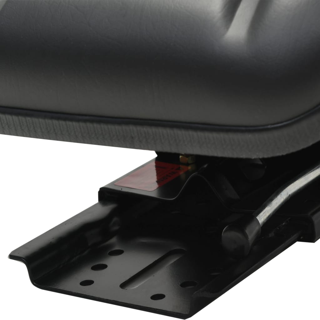 Chaise de tracteur Vidaxl avec suspension noire