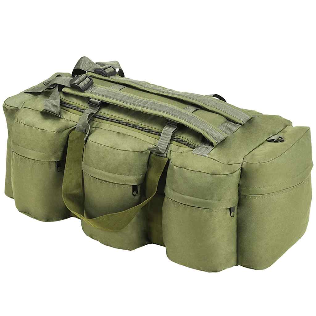 Vidaxl Plunjezak 3-en-1 Style de l'armée 45 L Olive vert