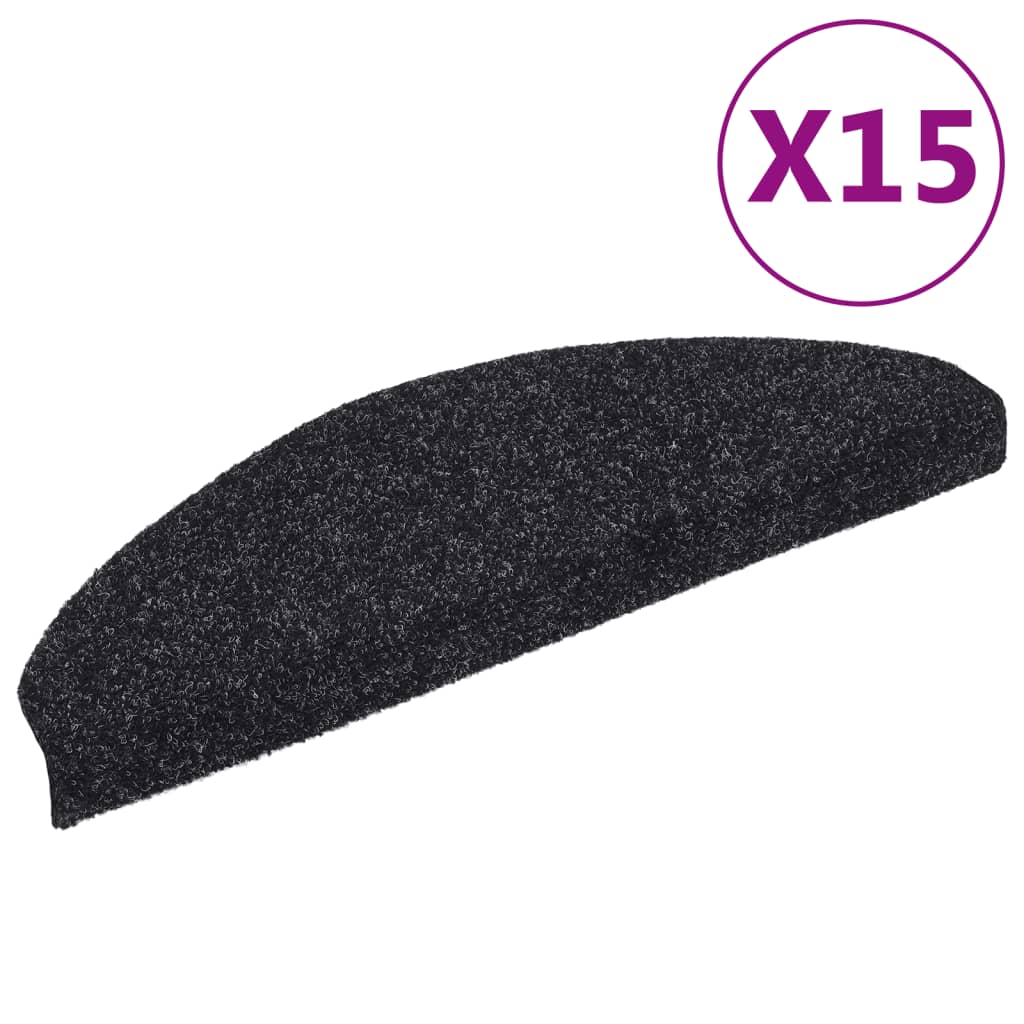 Vidaxl Mat à escalier auto-adhésif 15 pièces 65x21x4 cm semi-linwons grandes