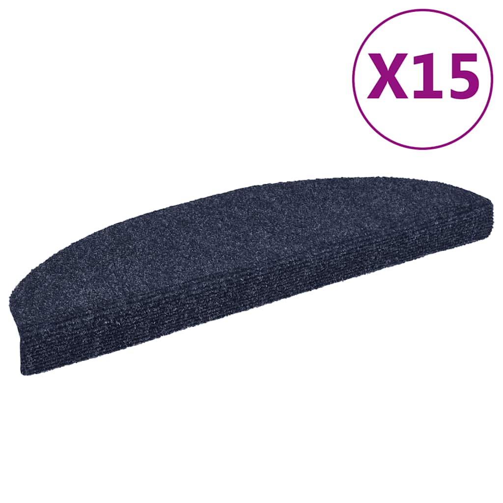 Vidaxl Mat à escalier auto-adhésif 15 pièces 65x21x4 cm semi-rounds grandes