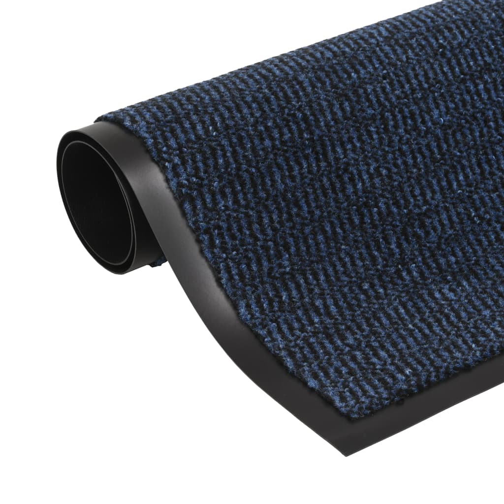 Vidaxl droogloopmat rectangulaire tufted 90x150 cm bleu