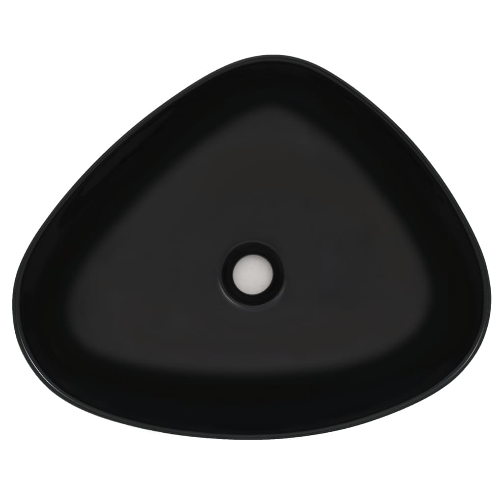 Vidaxx lavabo triangulaire 50,5x41x12 cm céramique noir