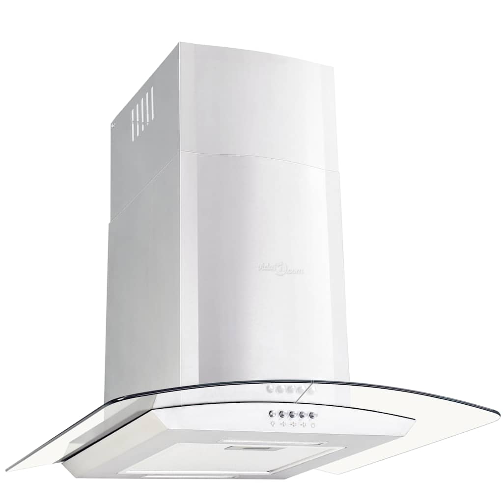 Hotte d'extracteur de paroi Vidaxl 756 m³ U LED 60 cm en acier inoxydable