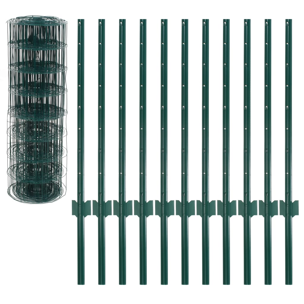 Vidaxl Euro Hek 20x0,8 m en acier vert