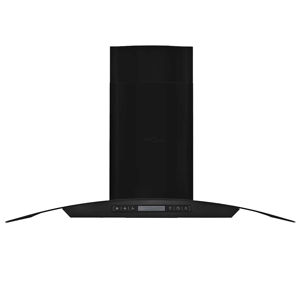 Capeur d'extracteur de paroi Vidaxl 756 m³ U 90 cm en acier inoxydable noir