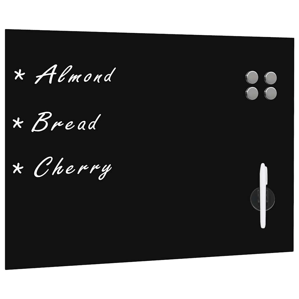 Vidaxx tableau noir pour le mur, verre magnétique 80x60 cm