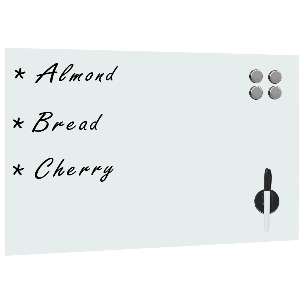 Vidaxx tableau blanc mural magnétique 60x40 cm verre