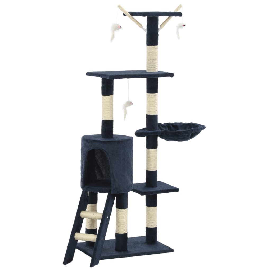 Vidaxl Cat Scratch Post avec Sisal Scratch Posts 138 cm bleu foncé