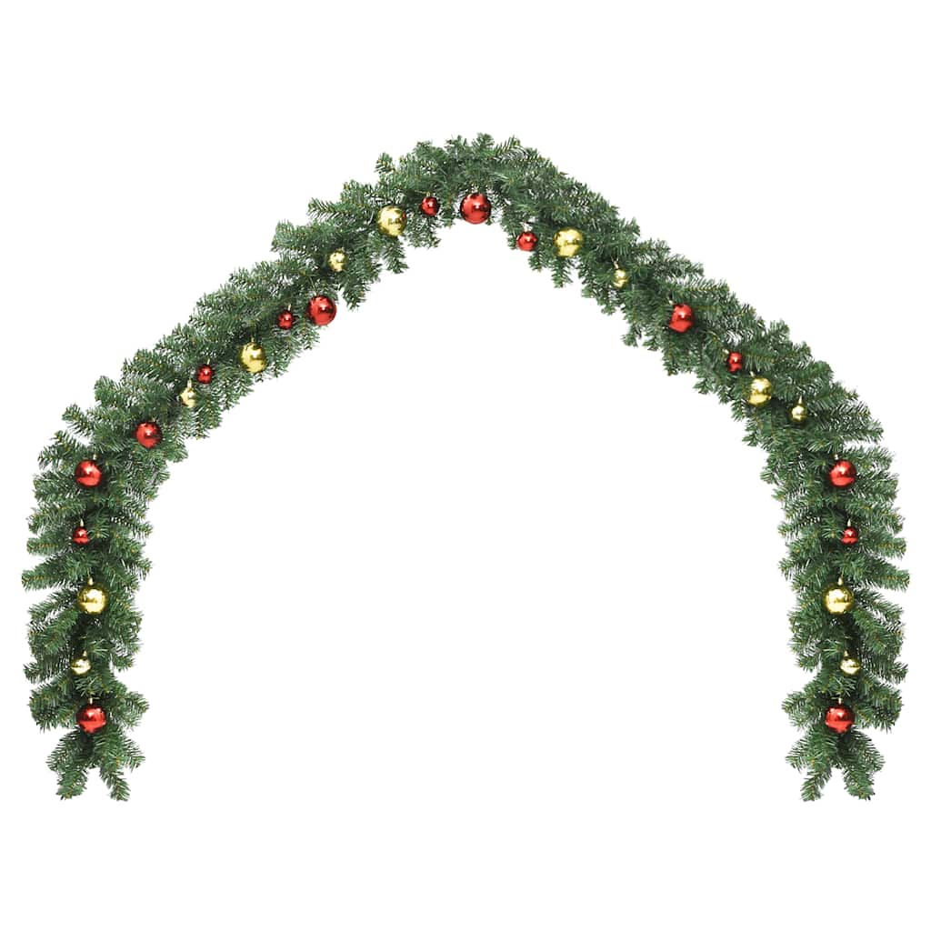 Guirlande de Noël Vidaxx décorée de boules de Noël et de lumières LED 10 m
