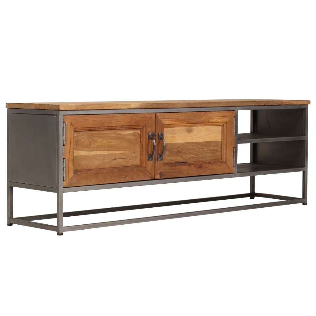 Vidaxl tv-meubel 120x30x40 cm gerecycled teakhout en staal