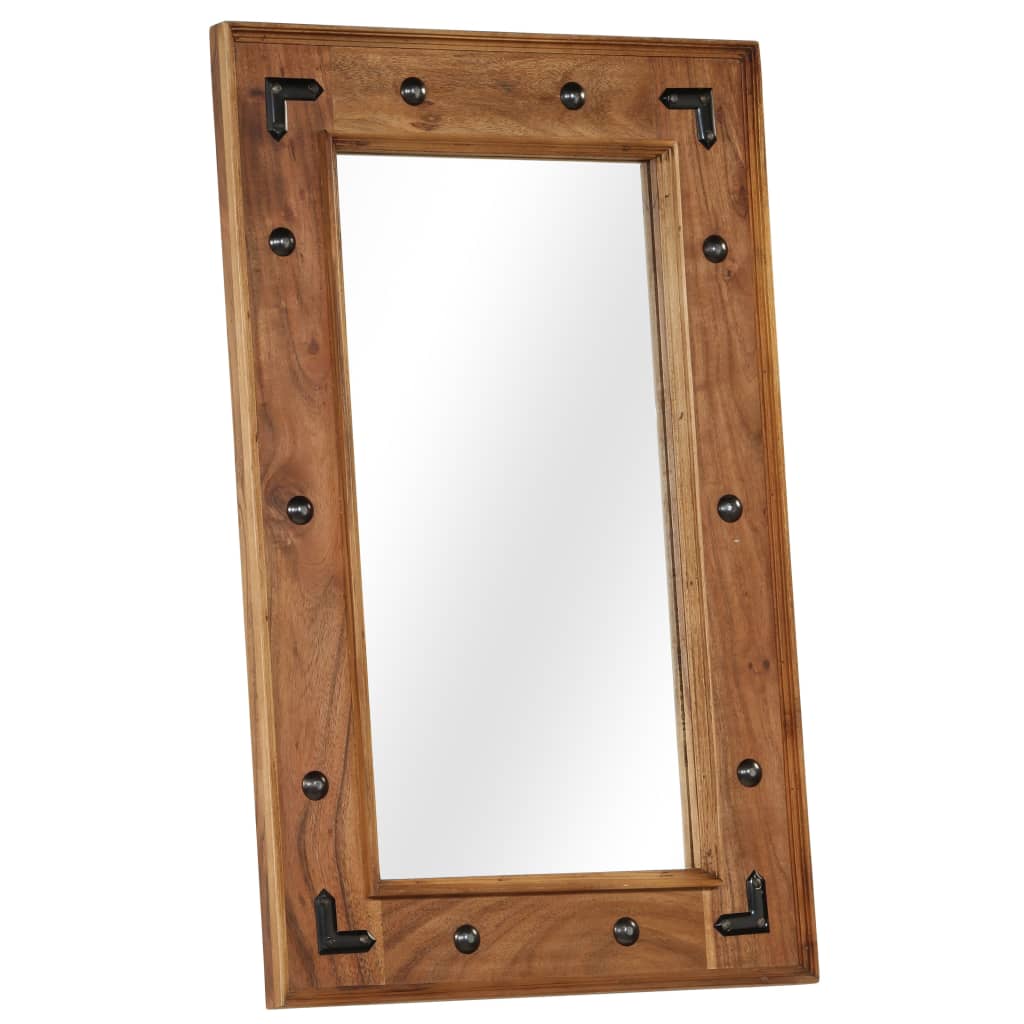 Miroir Vidaxxl 50x80 cm bois d'acacia massif