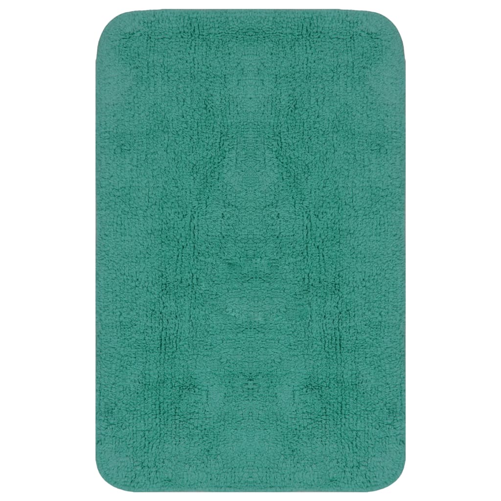 Vidaxl Bathmatting Set Fabric Turquoise 3 pièces