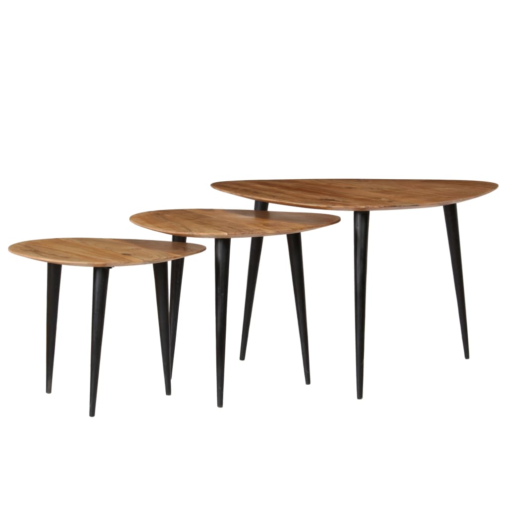 Vidaxl 3-delige salontafelset massief acaciahout
